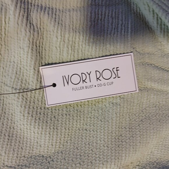 Asos Ivory Rose Women's M&M Ribbed String Tie Bikini Bottom NWT SZ 10 - Picture 5 of 7